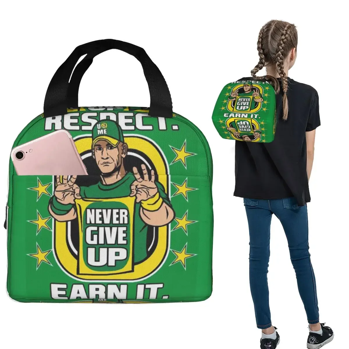 Tote Bag Sublimation - Термосумка для обедов John Cena Never