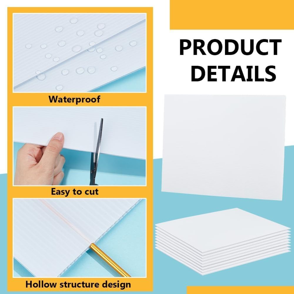 10 листов белого гофрированног – обзор и цена Yard Sign Blank